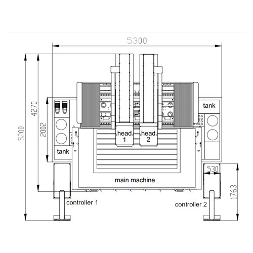 ADI2100 CNC EDM Machine With Dual Heads Layout